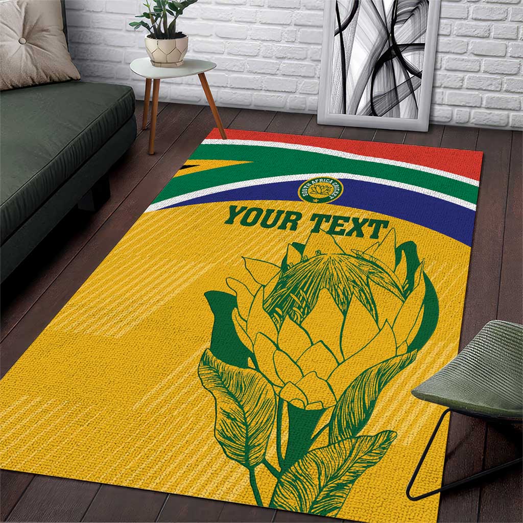 Custom South Africa Cricket Area Rug Go Champions World Cup Proteas - Wonder Print Shop