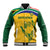 Custom South Africa Cricket Baseball Jacket Go Champions World Cup Proteas - Wonder Print Shop