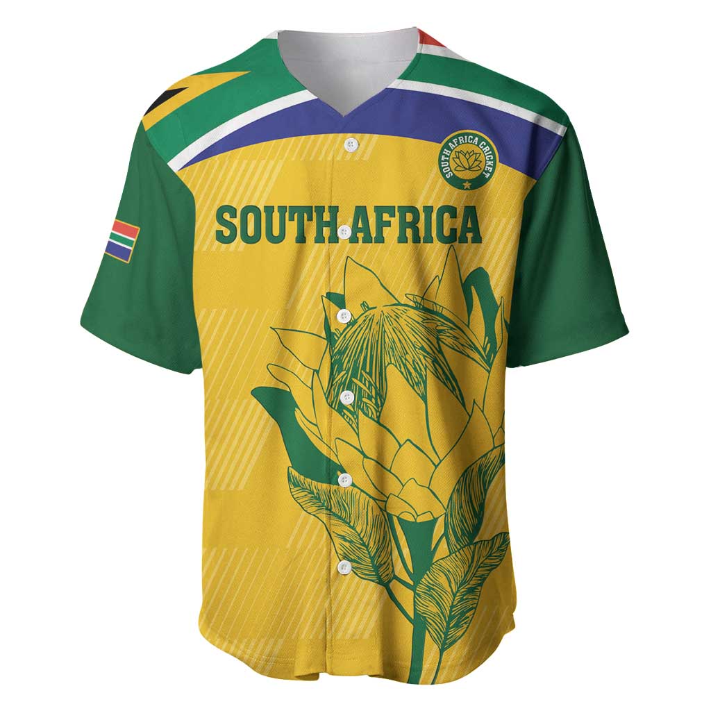 Custom South Africa Cricket Baseball Jersey Go Champions World Cup Proteas - Wonder Print Shop