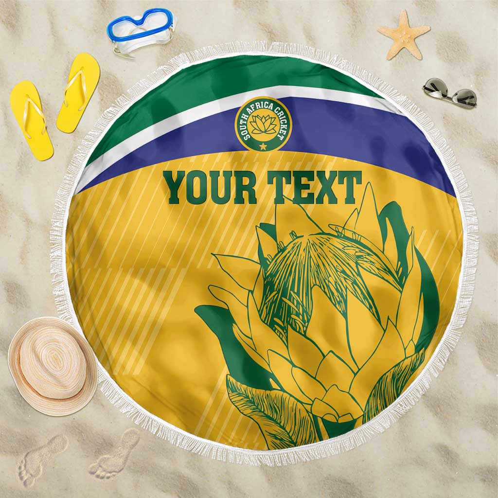 Custom South Africa Cricket Beach Blanket Go Champions World Cup Proteas - Wonder Print Shop