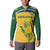 Custom South Africa Cricket Button Sweatshirt Go Champions World Cup Proteas - Wonder Print Shop