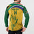 Custom South Africa Cricket Button Sweatshirt Go Champions World Cup Proteas - Wonder Print Shop