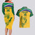 Custom South Africa Cricket Couples Matching Long Sleeve Bodycon Dress and Hawaiian Shirt Go Champions World Cup Proteas - Wonder Print Shop