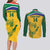 Custom South Africa Cricket Couples Matching Long Sleeve Bodycon Dress and Long Sleeve Button Shirt Go Champions World Cup Proteas - Wonder Print Shop