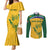 Custom South Africa Cricket Couples Matching Mermaid Dress and Long Sleeve Button Shirt Go Champions World Cup Proteas