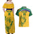 Custom South Africa Cricket Couples Matching Off Shoulder Maxi Dress and Hawaiian Shirt Go Champions World Cup Proteas - Wonder Print Shop