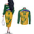 Custom South Africa Cricket Couples Matching Off The Shoulder Long Sleeve Dress and Long Sleeve Button Shirt Go Champions World Cup Proteas