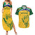 Custom South Africa Cricket Couples Matching Summer Maxi Dress and Hawaiian Shirt Go Champions World Cup Proteas - Wonder Print Shop