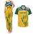 Custom South Africa Cricket Couples Matching Tank Maxi Dress and Hawaiian Shirt Go Champions World Cup Proteas - Wonder Print Shop