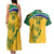 Custom South Africa Cricket Couples Matching Tank Maxi Dress and Hawaiian Shirt Go Champions World Cup Proteas - Wonder Print Shop