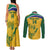 Custom South Africa Cricket Couples Matching Tank Maxi Dress and Long Sleeve Button Shirt Go Champions World Cup Proteas - Wonder Print Shop