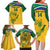 Custom South Africa Cricket Family Matching Long Sleeve Bodycon Dress and Hawaiian Shirt Go Champions World Cup Proteas - Wonder Print Shop