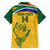 Custom South Africa Cricket Family Matching Long Sleeve Bodycon Dress and Hawaiian Shirt Go Champions World Cup Proteas - Wonder Print Shop