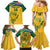 Custom South Africa Cricket Family Matching Mermaid Dress and Hawaiian Shirt Go Champions World Cup Proteas - Wonder Print Shop