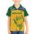 Custom South Africa Cricket Family Matching Off The Shoulder Long Sleeve Dress and Hawaiian Shirt Go Champions World Cup Proteas - Wonder Print Shop