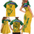 Custom South Africa Cricket Family Matching Short Sleeve Bodycon Dress and Hawaiian Shirt Go Champions World Cup Proteas - Wonder Print Shop