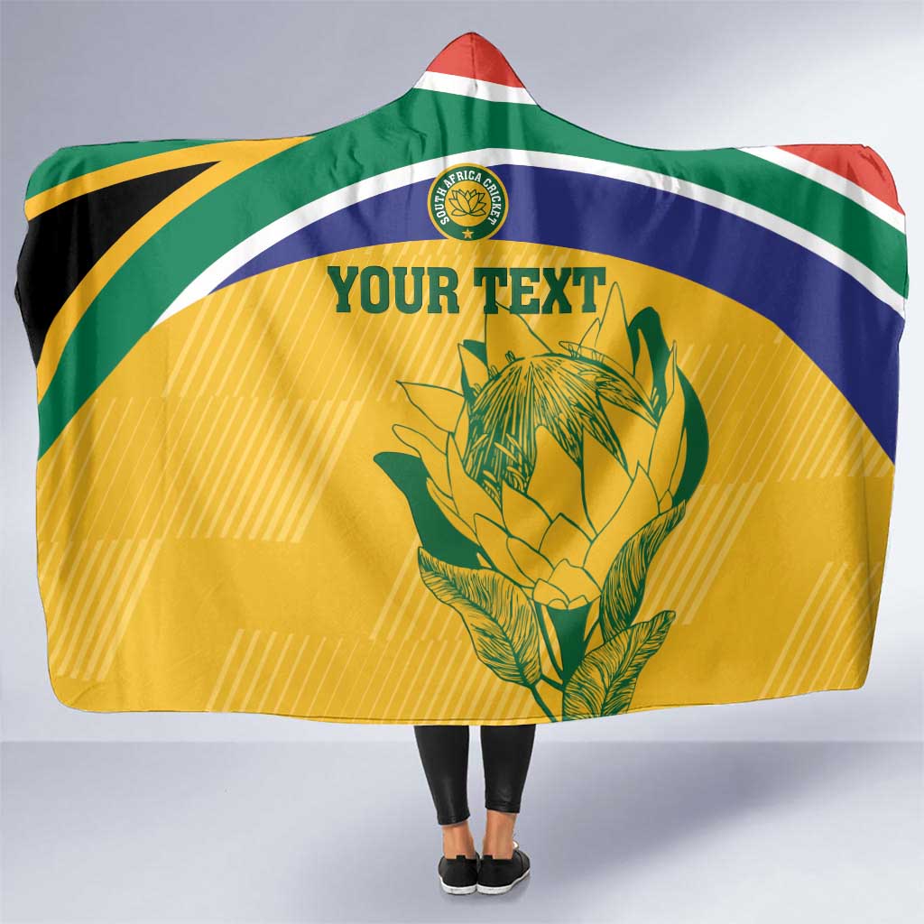 Custom South Africa Cricket Hooded Blanket Go Champions World Cup Proteas