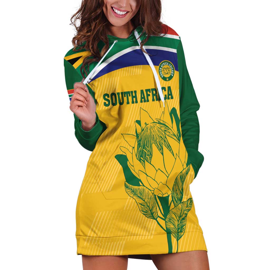 Custom South Africa Cricket Hoodie Dress Go Champions World Cup Proteas - Wonder Print Shop