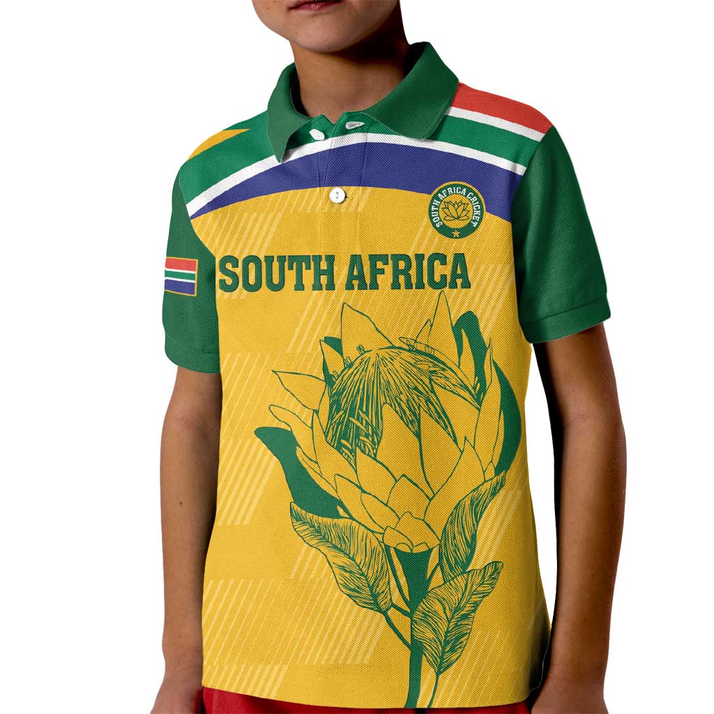 Custom South Africa Cricket Kid Polo Shirt Go Champions World Cup Proteas - Wonder Print Shop