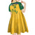 Custom South Africa Cricket Kid Short Sleeve Dress Go Champions World Cup Proteas - Wonder Print Shop