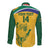 Custom South Africa Cricket Long Sleeve Button Shirt Go Champions World Cup Proteas - Wonder Print Shop