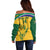 Custom South Africa Cricket Off Shoulder Sweater Go Champions World Cup Proteas - Wonder Print Shop