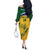 Custom South Africa Cricket Off The Shoulder Long Sleeve Dress Go Champions World Cup Proteas - Wonder Print Shop