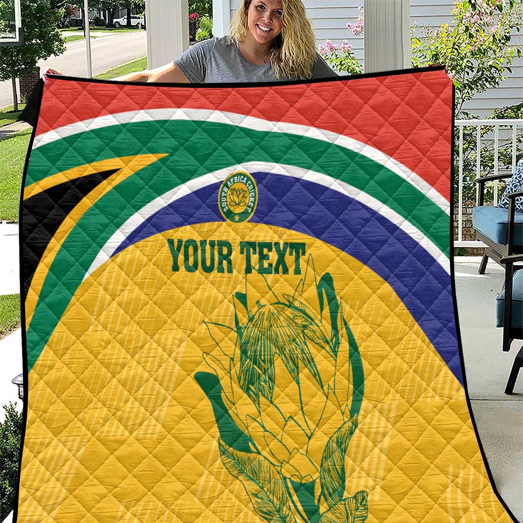 Custom South Africa Cricket Quilt Go Champions World Cup Proteas - Wonder Print Shop