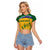 Custom South Africa Cricket Raglan Cropped T Shirt Go Champions World Cup Proteas