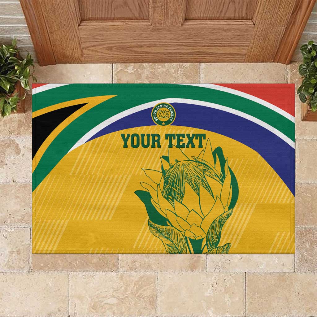 Custom South Africa Cricket Rubber Doormat Go Champions World Cup Proteas - Wonder Print Shop