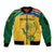 Custom South Africa Cricket Sleeve Zip Bomber Jacket Go Champions World Cup Proteas