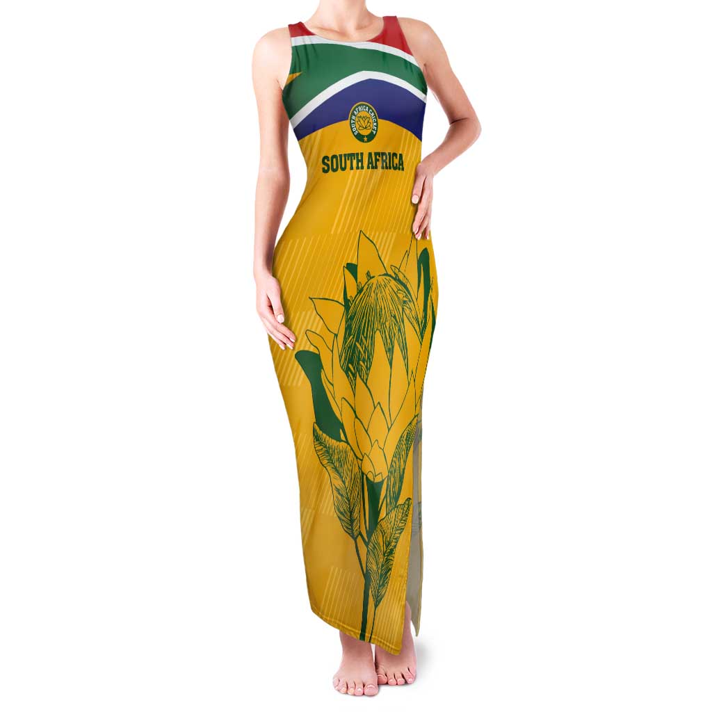 Custom South Africa Cricket Tank Maxi Dress Go Champions World Cup Proteas - Wonder Print Shop