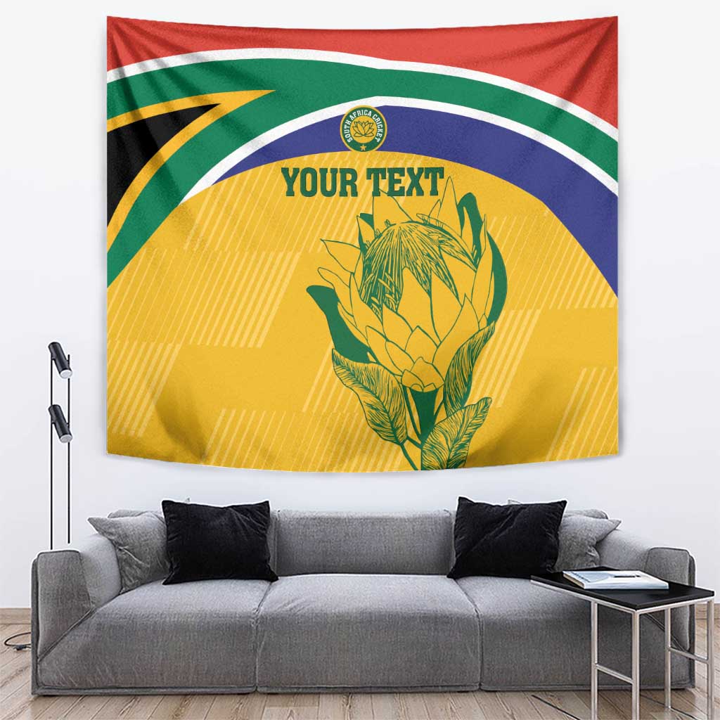 Custom South Africa Cricket Tapestry Go Champions World Cup Proteas - Wonder Print Shop