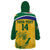 Custom South Africa Cricket Wearable Blanket Hoodie Go Champions World Cup Proteas - Wonder Print Shop