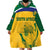 Custom South Africa Cricket Wearable Blanket Hoodie Go Champions World Cup Proteas - Wonder Print Shop