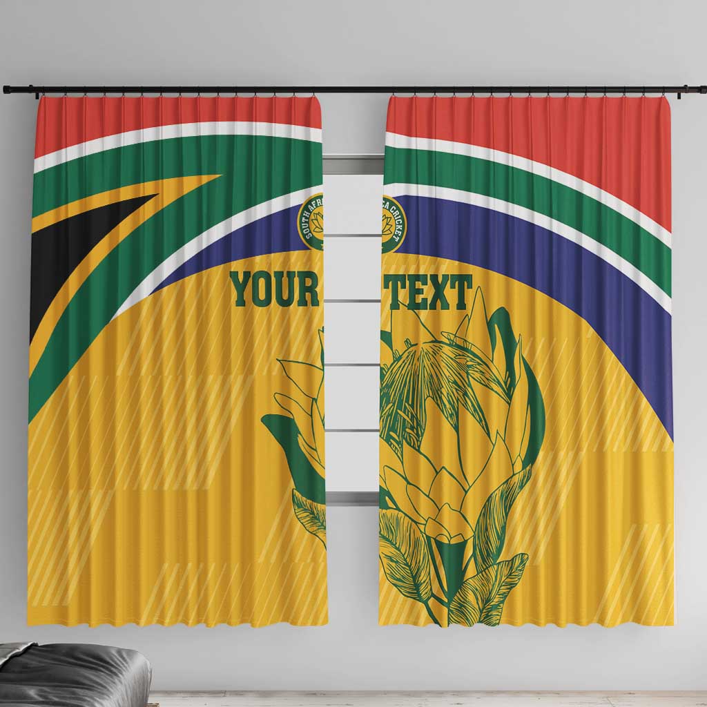 Custom South Africa Cricket Window Curtain Go Champions World Cup Proteas - Wonder Print Shop