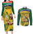 South Africa Cricket Couples Matching Long Sleeve Bodycon Dress and Long Sleeve Button Shirt 1st Champions World Cup Proud Of Our Boys - Wonder Print Shop