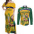 South Africa Cricket Couples Matching Off Shoulder Maxi Dress and Long Sleeve Button Shirt 1st Champions World Cup Proud Of Our Boys - Wonder Print Shop