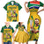 South Africa Cricket Family Matching Short Sleeve Bodycon Dress and Hawaiian Shirt 1st Champions World Cup Proud Of Our Boys - Wonder Print Shop