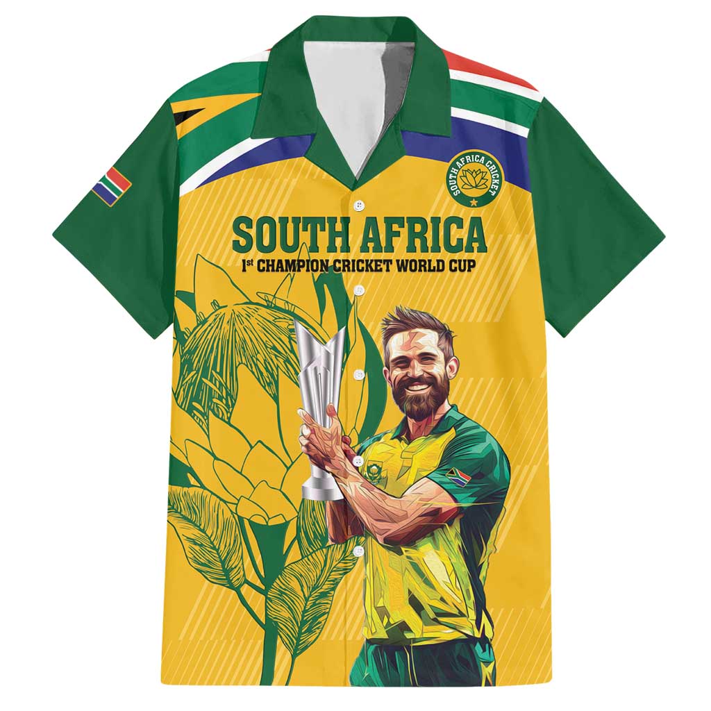 South Africa Cricket Hawaiian Shirt 1st Champions World Cup Proud Of Our Boys - Wonder Print Shop