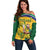 South Africa Cricket Off Shoulder Sweater 1st Champions World Cup Proud Of Our Boys - Wonder Print Shop