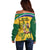 South Africa Cricket Off Shoulder Sweater 1st Champions World Cup Proud Of Our Boys - Wonder Print Shop