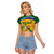 South Africa Cricket Raglan Cropped T Shirt 1st Champions World Cup Proud Of Our Boys - Wonder Print Shop