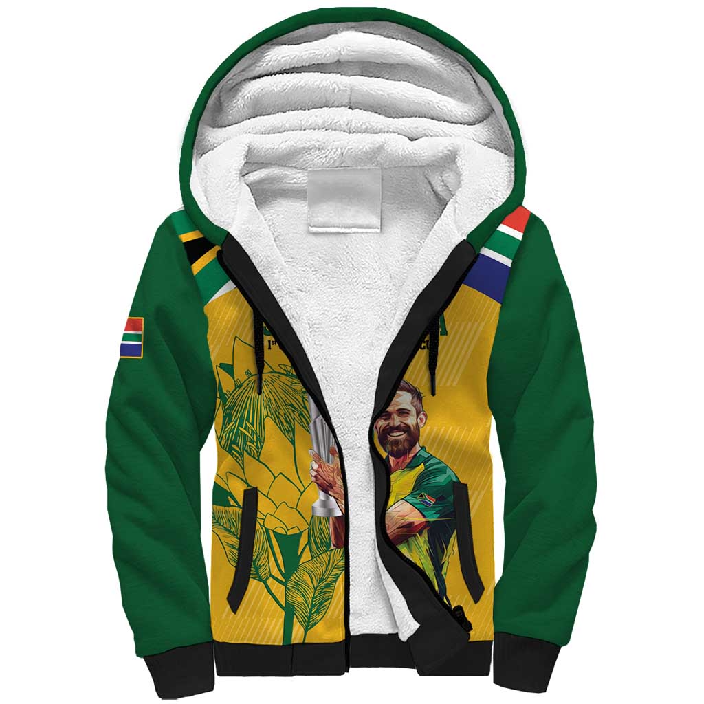 South Africa Cricket Sherpa Hoodie 1st Champions World Cup Proud Of Our Boys - Wonder Print Shop