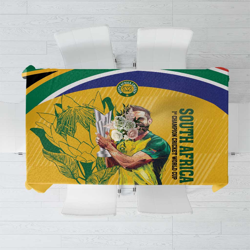 South Africa Cricket Tablecloth 1st Champions World Cup Proud Of Our Boys - Wonder Print Shop