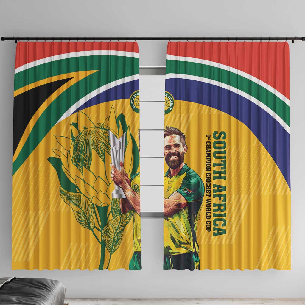 South Africa Cricket Window Curtain 1st Champions World Cup Proud Of Our Boys - Wonder Print Shop