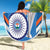 Custom India Cricket Beach Blanket 2nd Champions World Cup Men In Blue - Wonder Print Shop