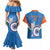 Custom India Cricket Couples Matching Mermaid Dress and Hawaiian Shirt 2nd Champions World Cup Men In Blue - Wonder Print Shop