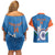 Custom India Cricket Couples Matching Off Shoulder Short Dress and Hawaiian Shirt 2nd Champions World Cup Men In Blue - Wonder Print Shop