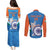 Custom India Cricket Couples Matching Puletasi and Long Sleeve Button Shirt 2nd Champions World Cup Men In Blue - Wonder Print Shop